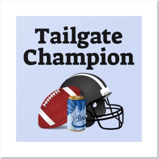 Tailgate Champion Tailgating Design Football Helmet Fantasy Trophy Posters and Art